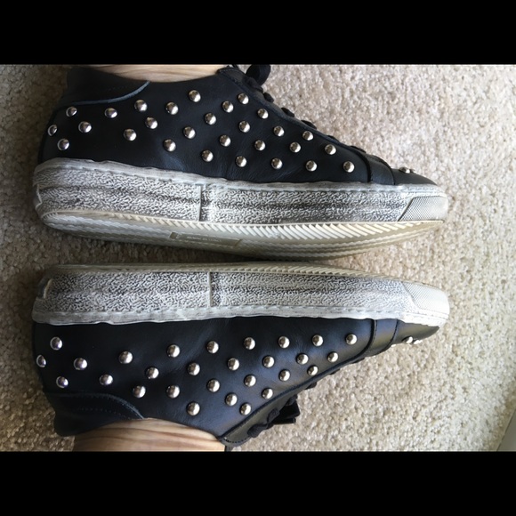 Crown Leather Distressed Sneakers Size Euro 38 - Picture 6 of 7